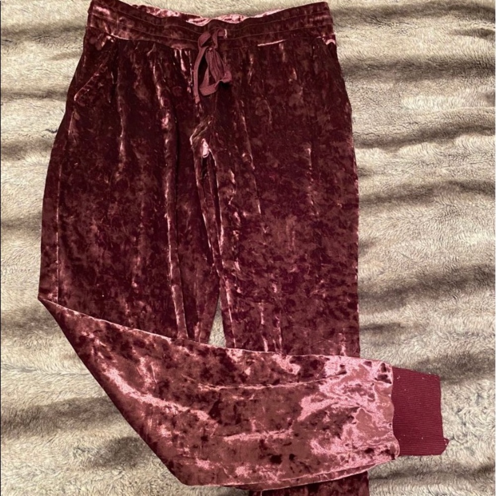 Pink Velvet Joggers